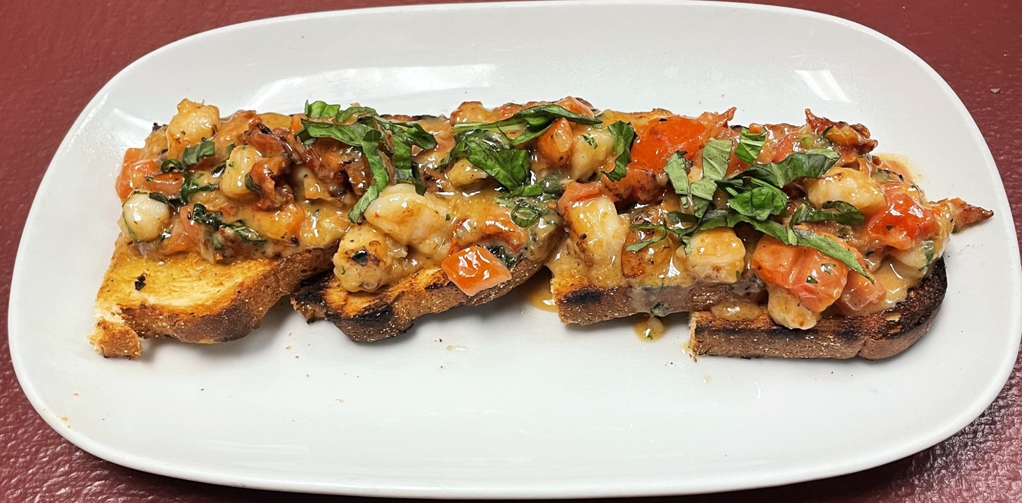 Scampi Bruschetta.
