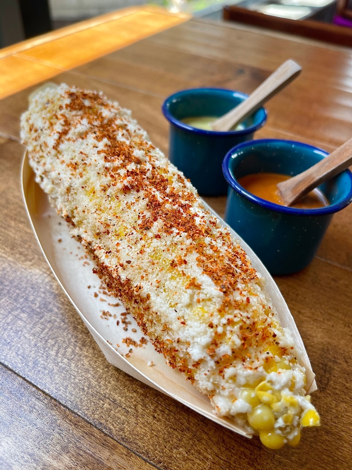 Mexican Street Corn Sampler.