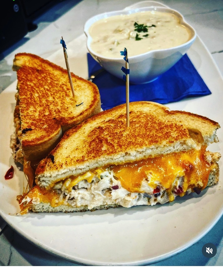 Crab Melt Sandwich.