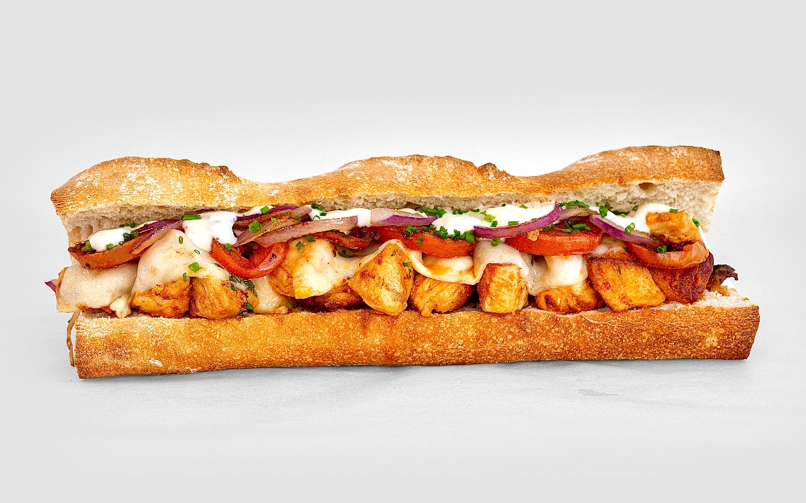 Garlic Chicken Baked Baguette.