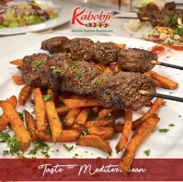 Beef Kabob Platter.