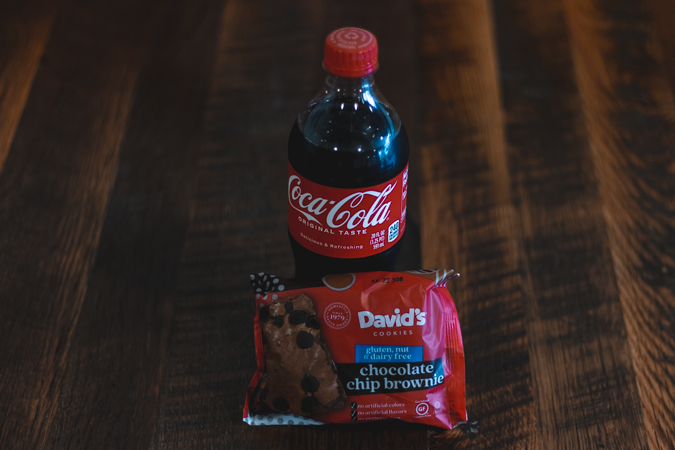 BOTTLED DRINK & GLUTEN FREE BROWNIE.