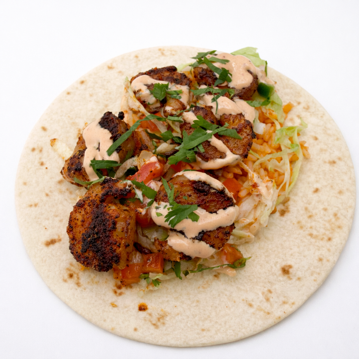 Blackened Shrimp Po' Boy Taco.