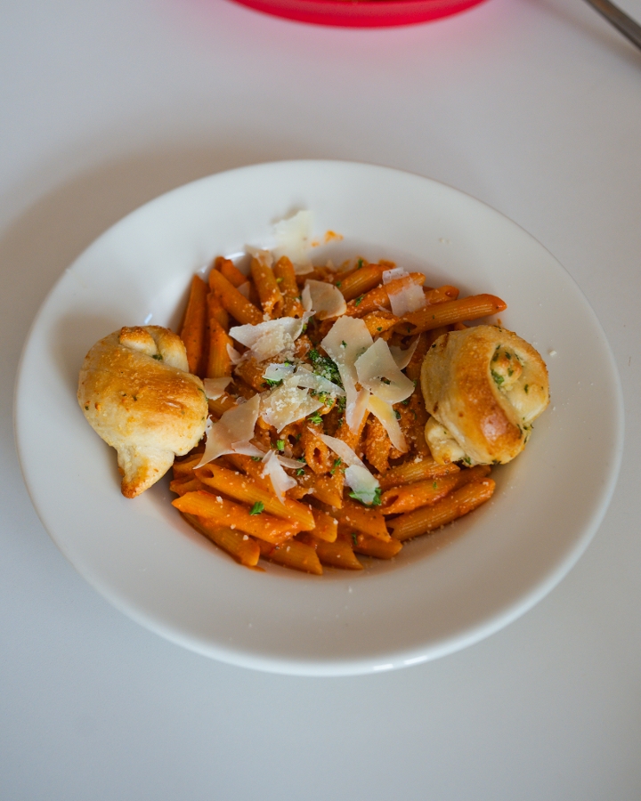 Spicy Sausage Pasta.