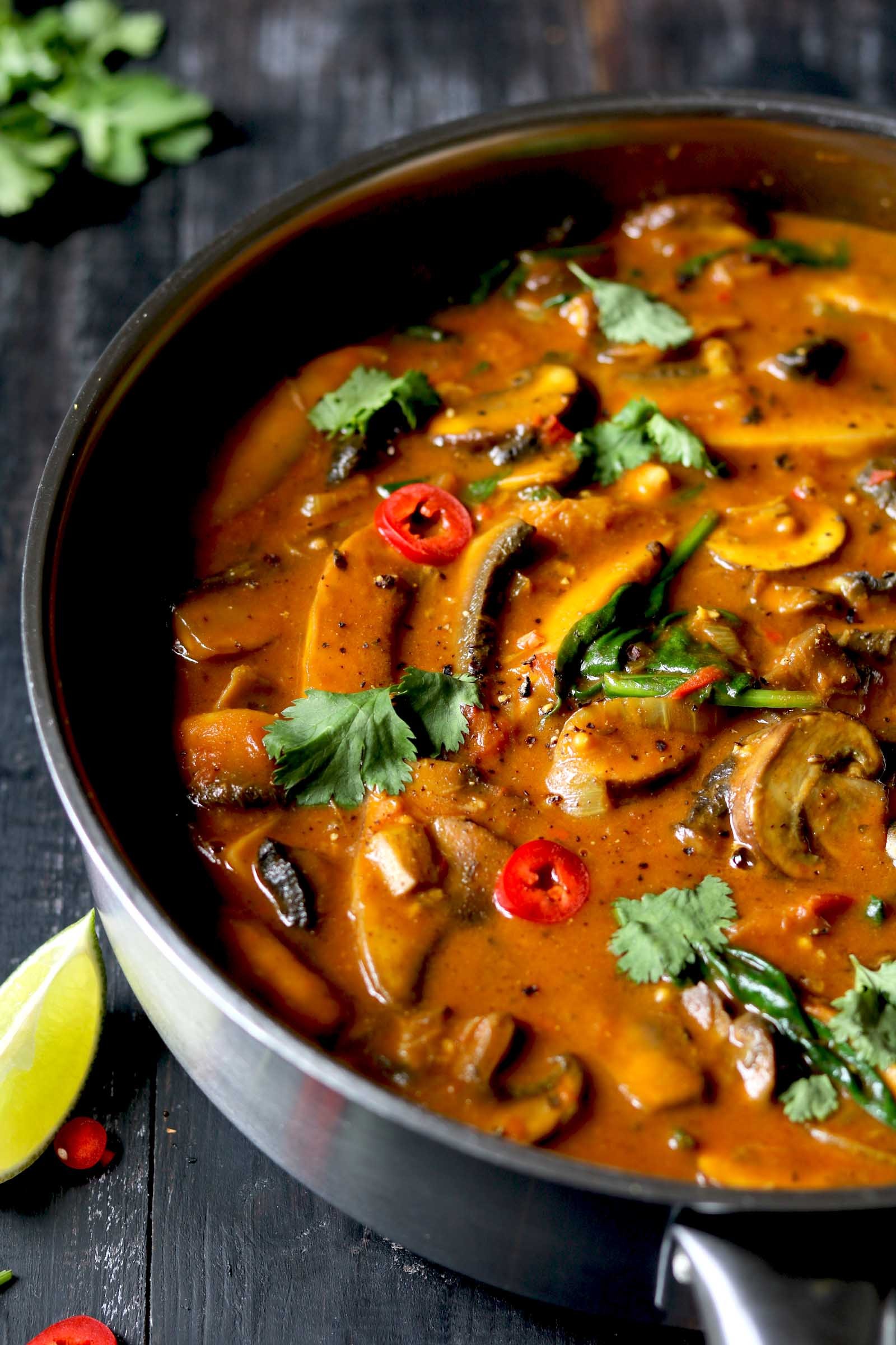 Mushroom Pepper Curry.
