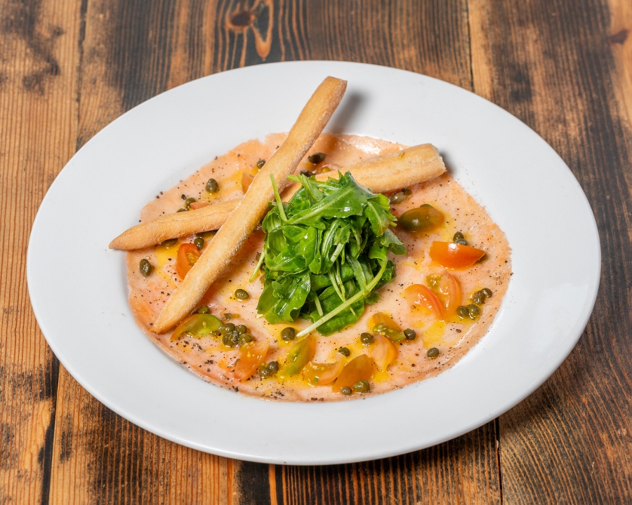 Salmon Carpaccio.