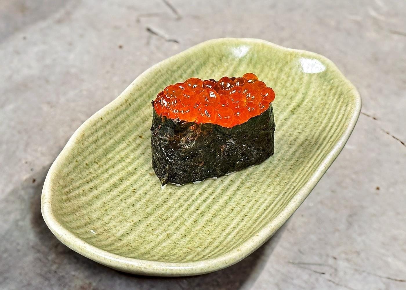 Salmon Roe (Ikura) Nigiri.