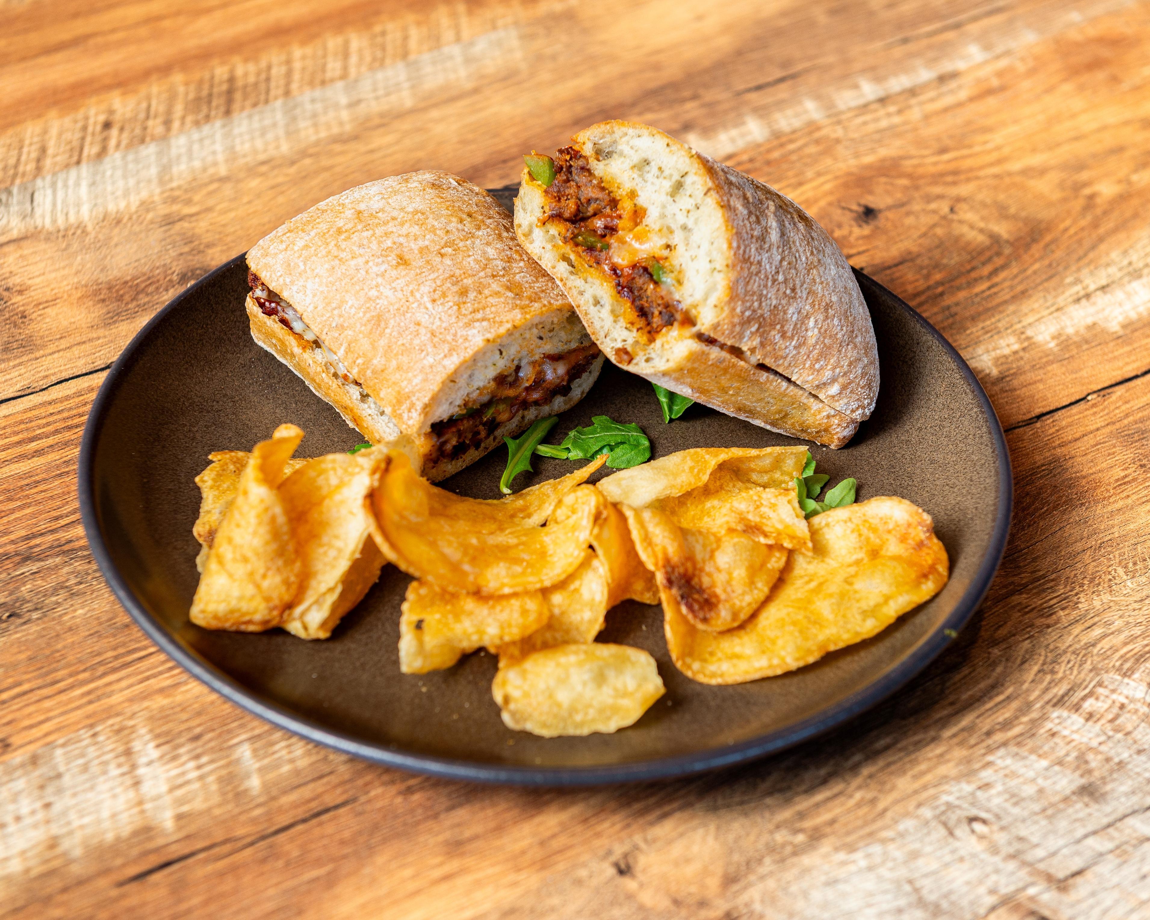 Italian Beef Sausage Sandwich.