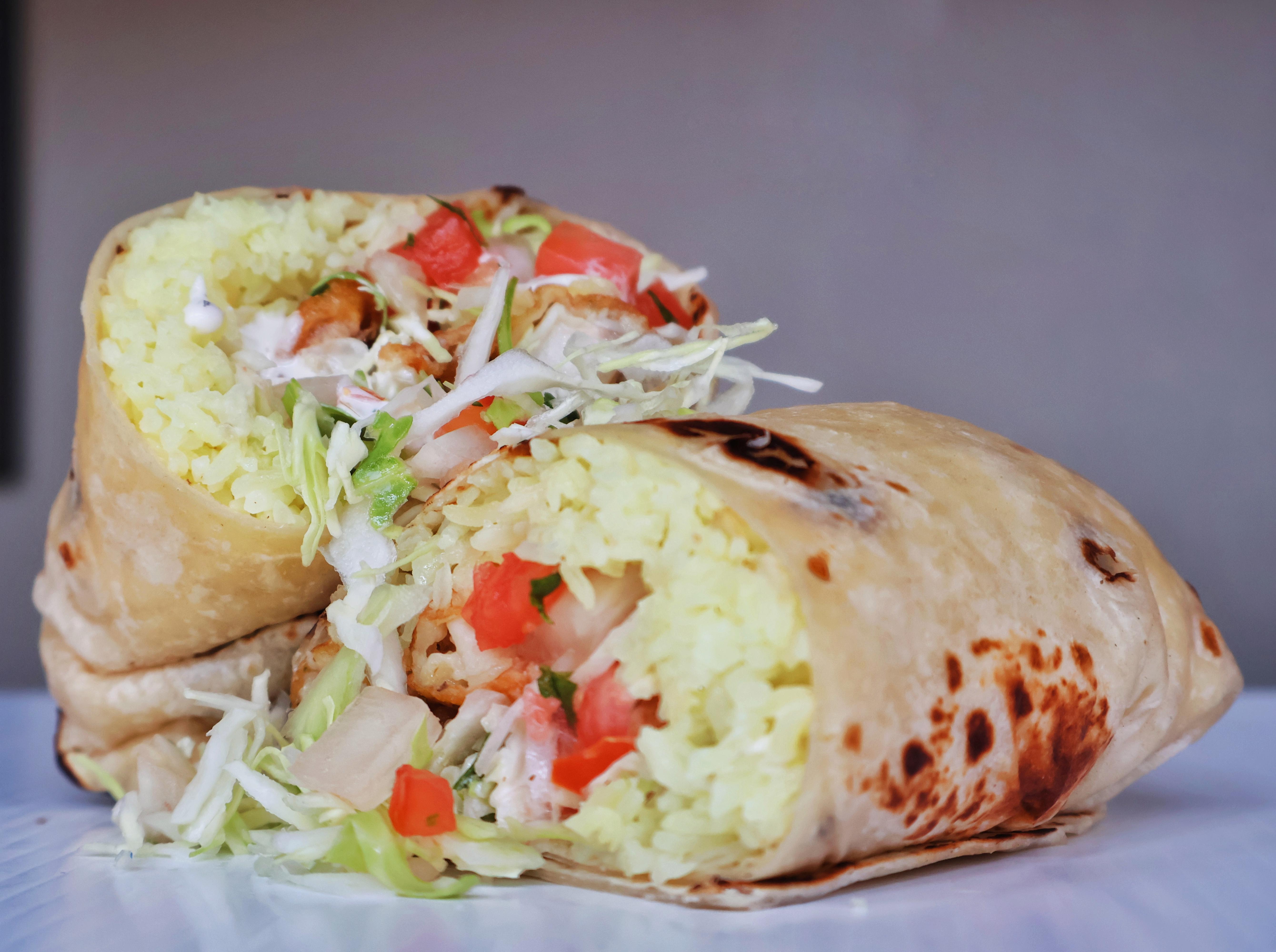 Large SHRIMP BURRITO.