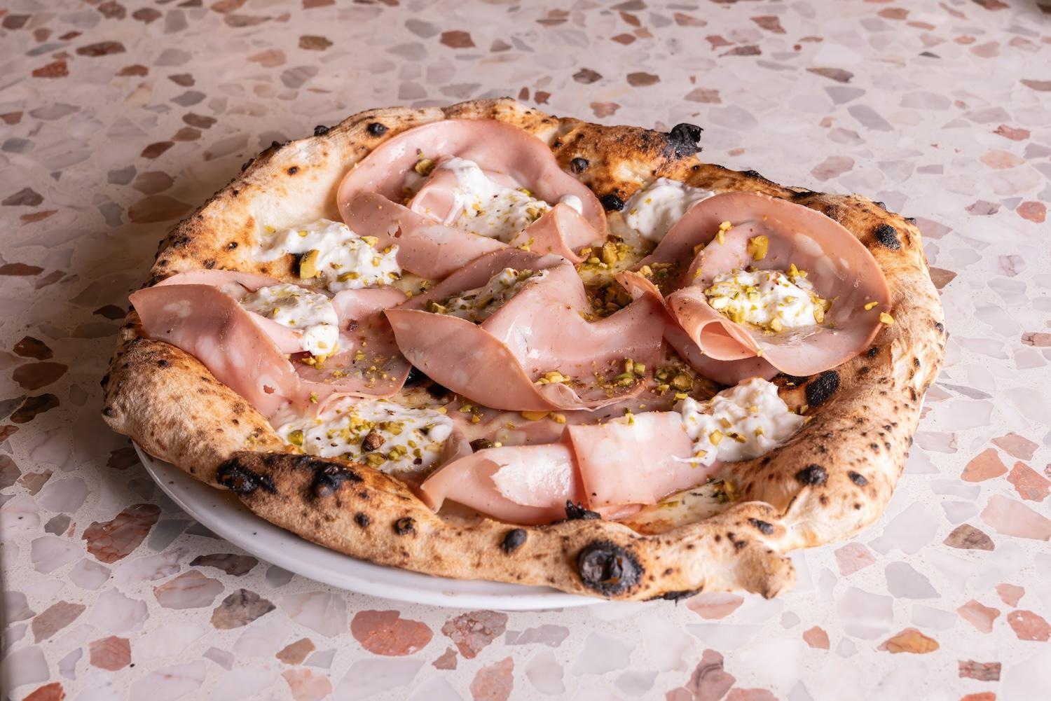 Mortadella Pizza.