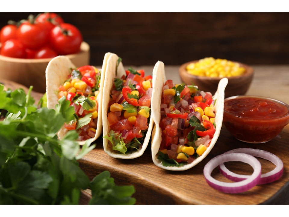 Vegan Street Tacos meal.