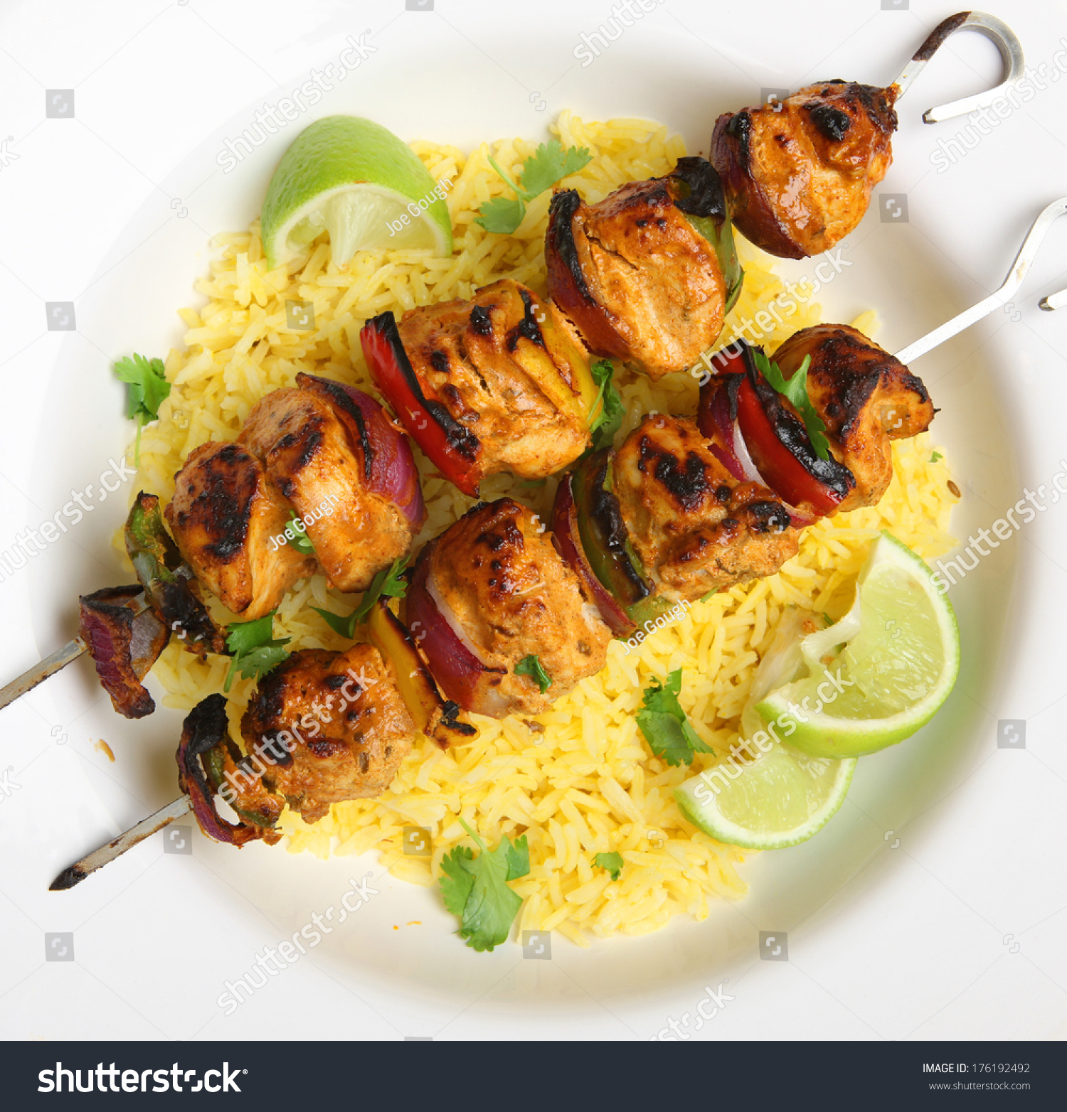 CHICKEN KABAB WITH RICE 