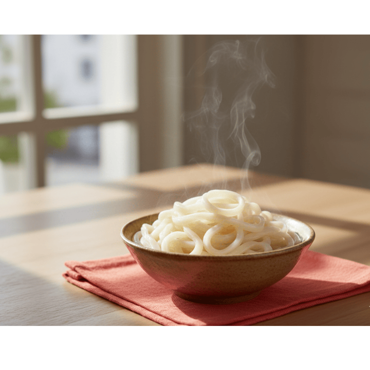 Steamed Udon Noodle.