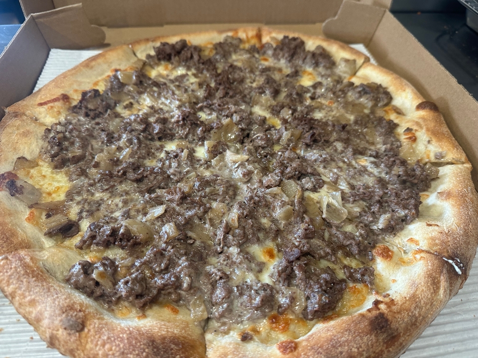 Cheesesteak Pie (16” only).