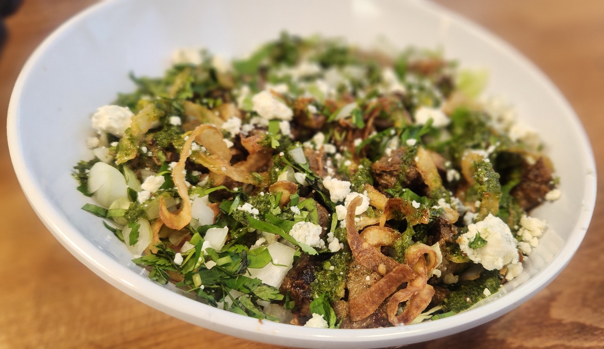 ARGENTINIAN CARNE ASADA BOWL.
