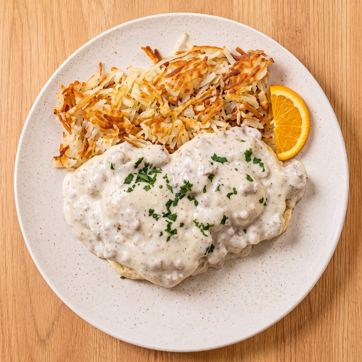 1/2 Biscuits & Gravy.
