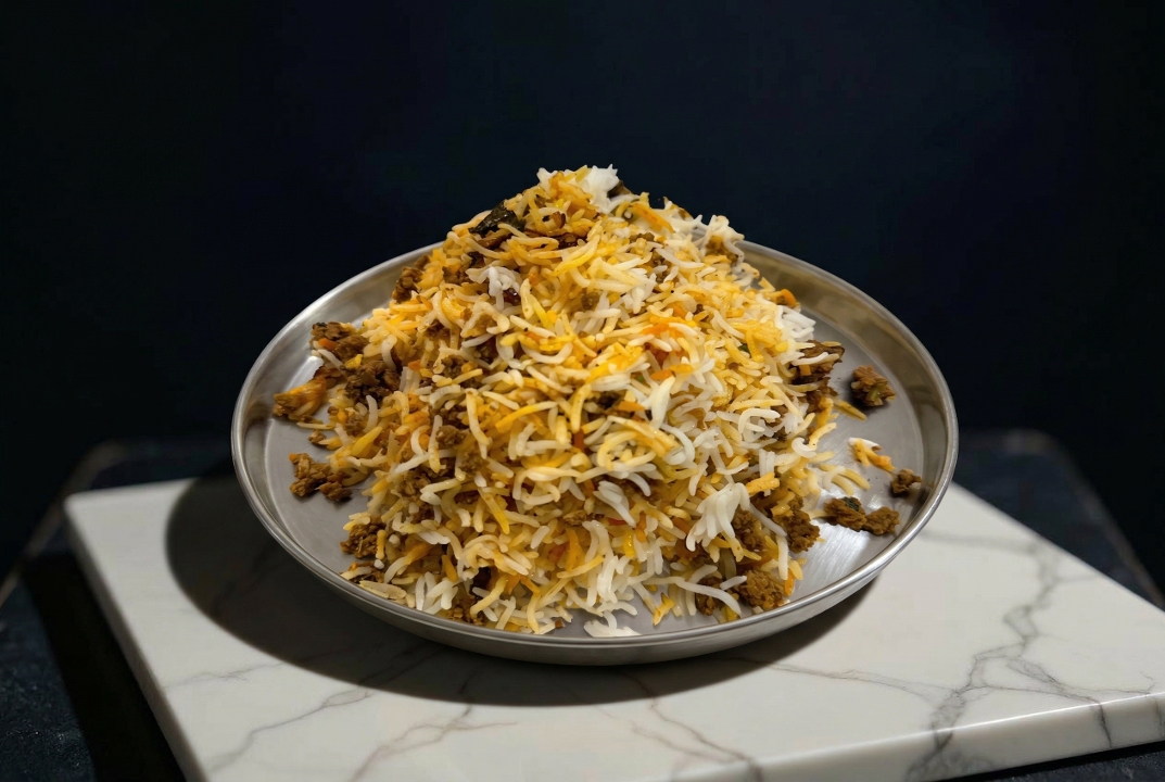 Mutton Kheema Biryani.