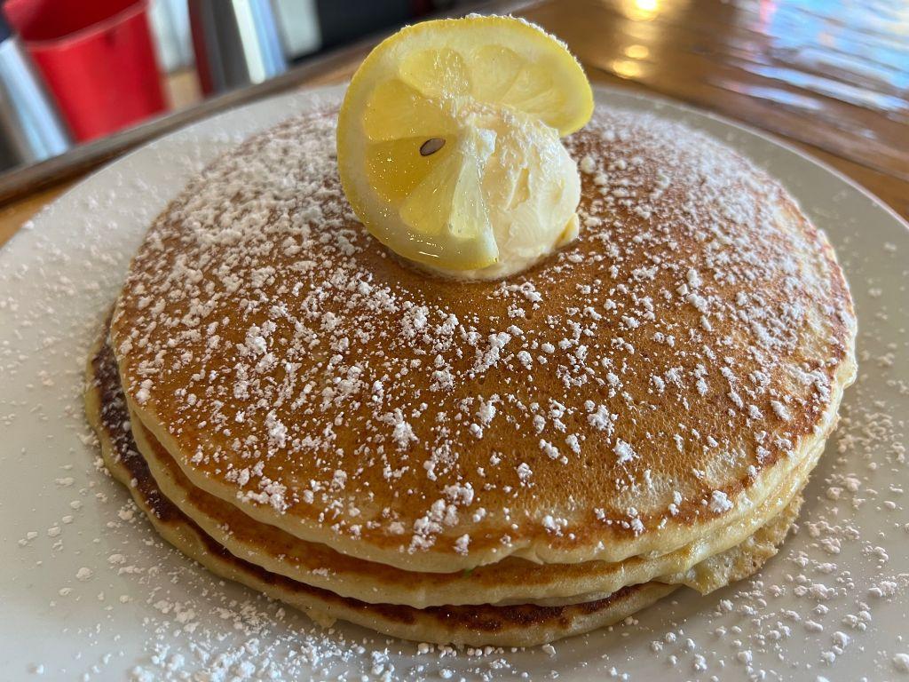 LEMON RICOTTA PANCAKES.