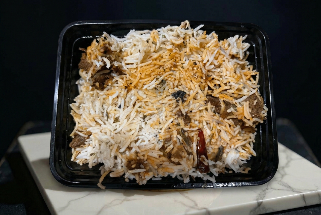 Mutton Ghee Roast Pulao.