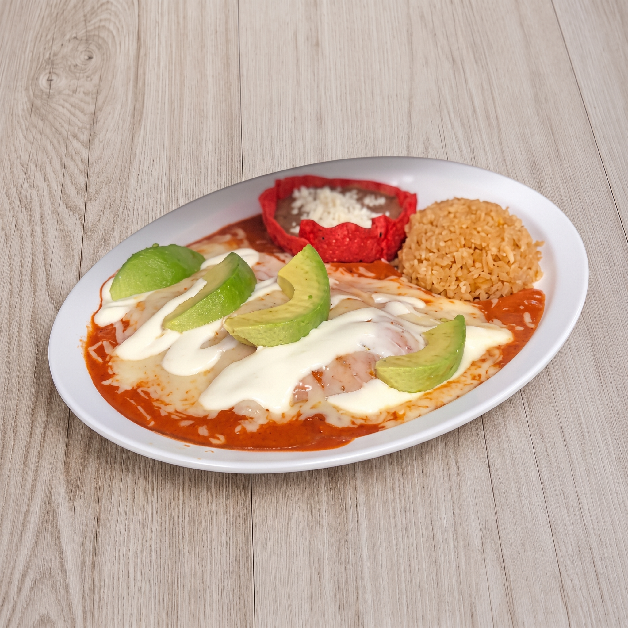 Enchiladas Rojas Plate.
