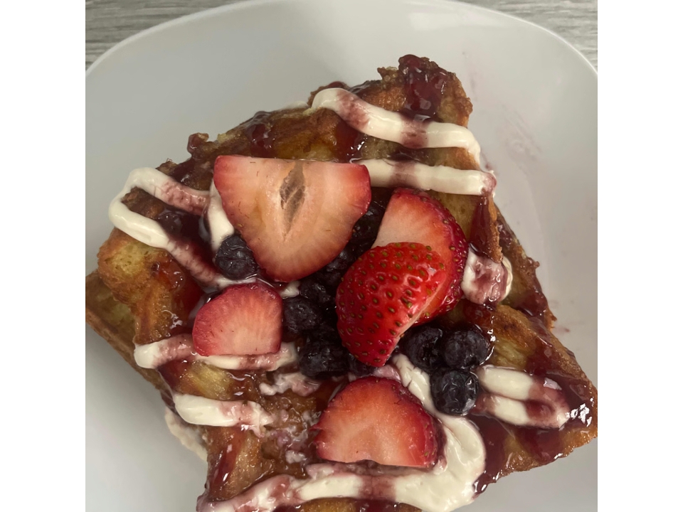 Mixed Berries French Toast.