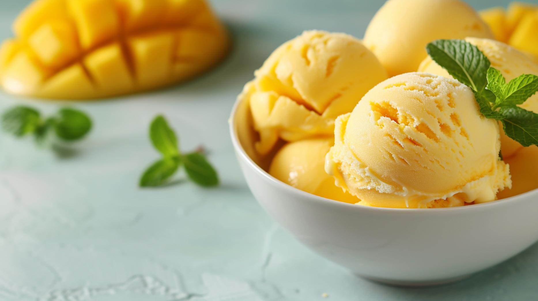 Mango ice cream.