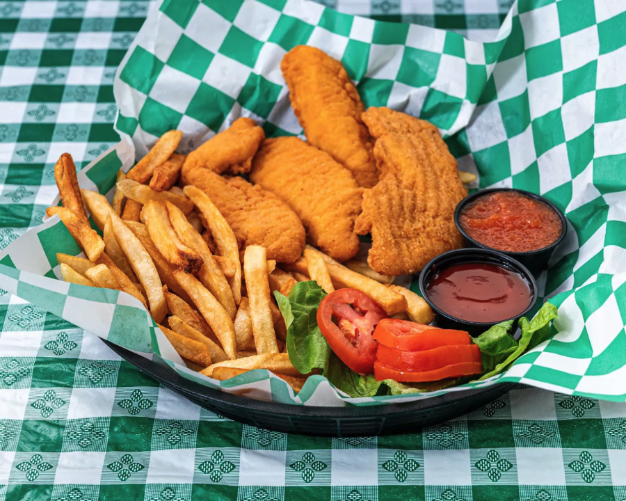 4 Pieces Crispy Chicken Finger Platter.