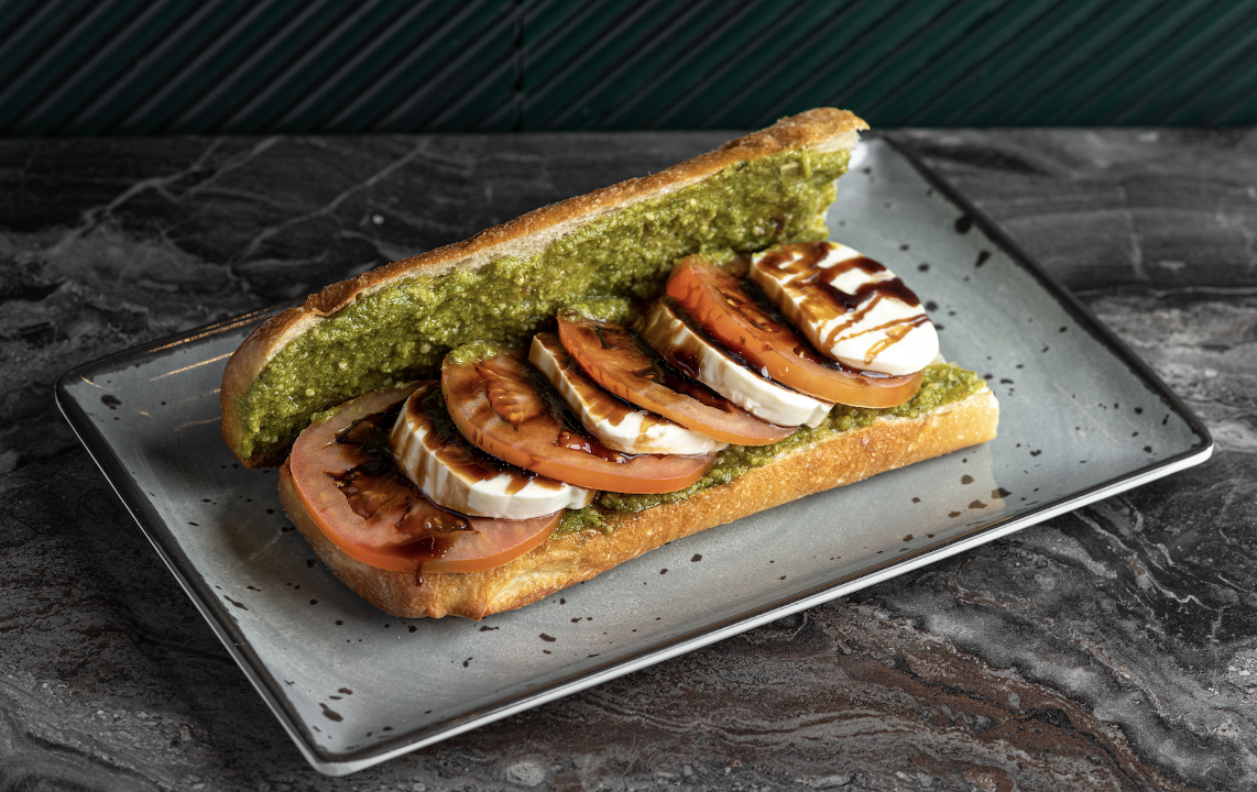 The Tomato, Mozzarella & Pesto.