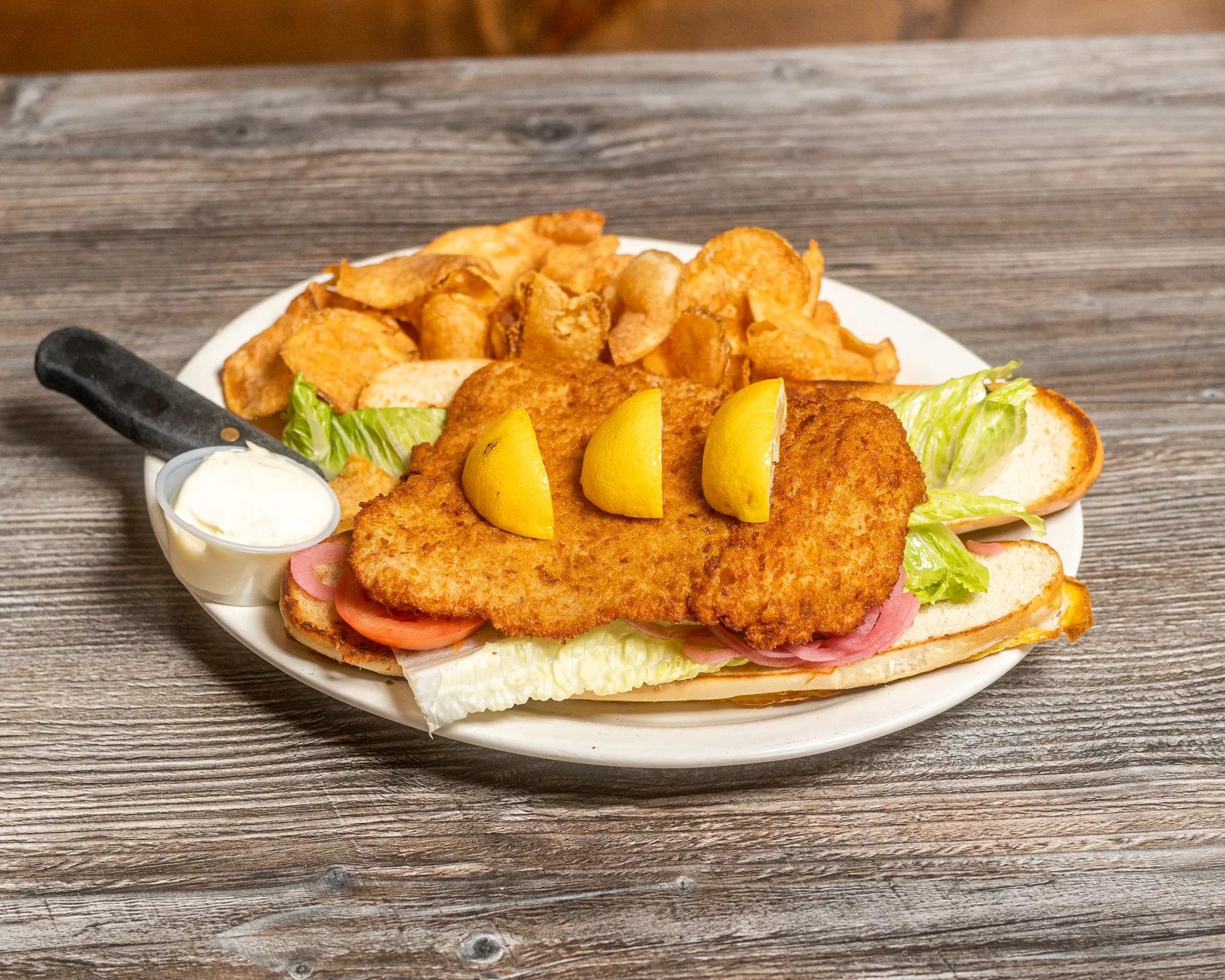 Schnitzel Sandwich.