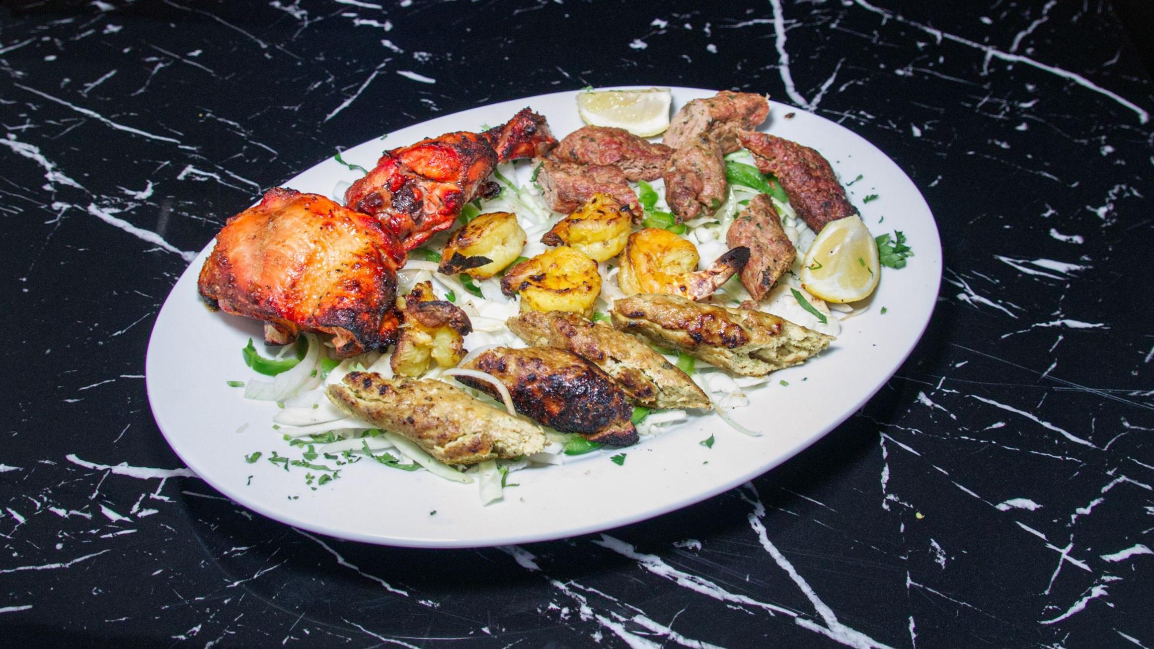 Tandoori Mix Grill Kabab Platter.