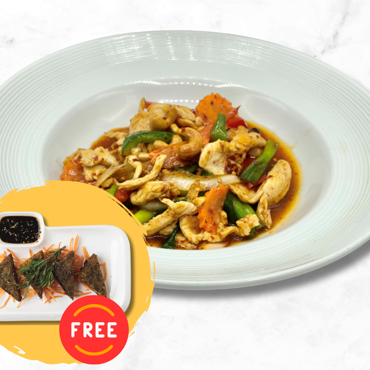 Thai Cashew - Nam Prik Phao (with FREE Chive Dumpling).