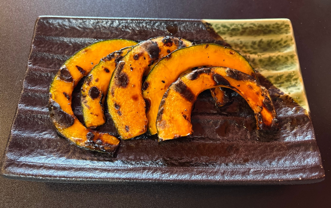 Grilled kabocha pumpkin.