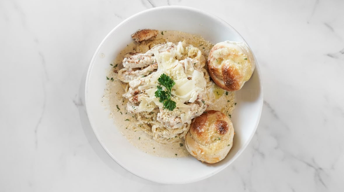 Chicken Alfredo.