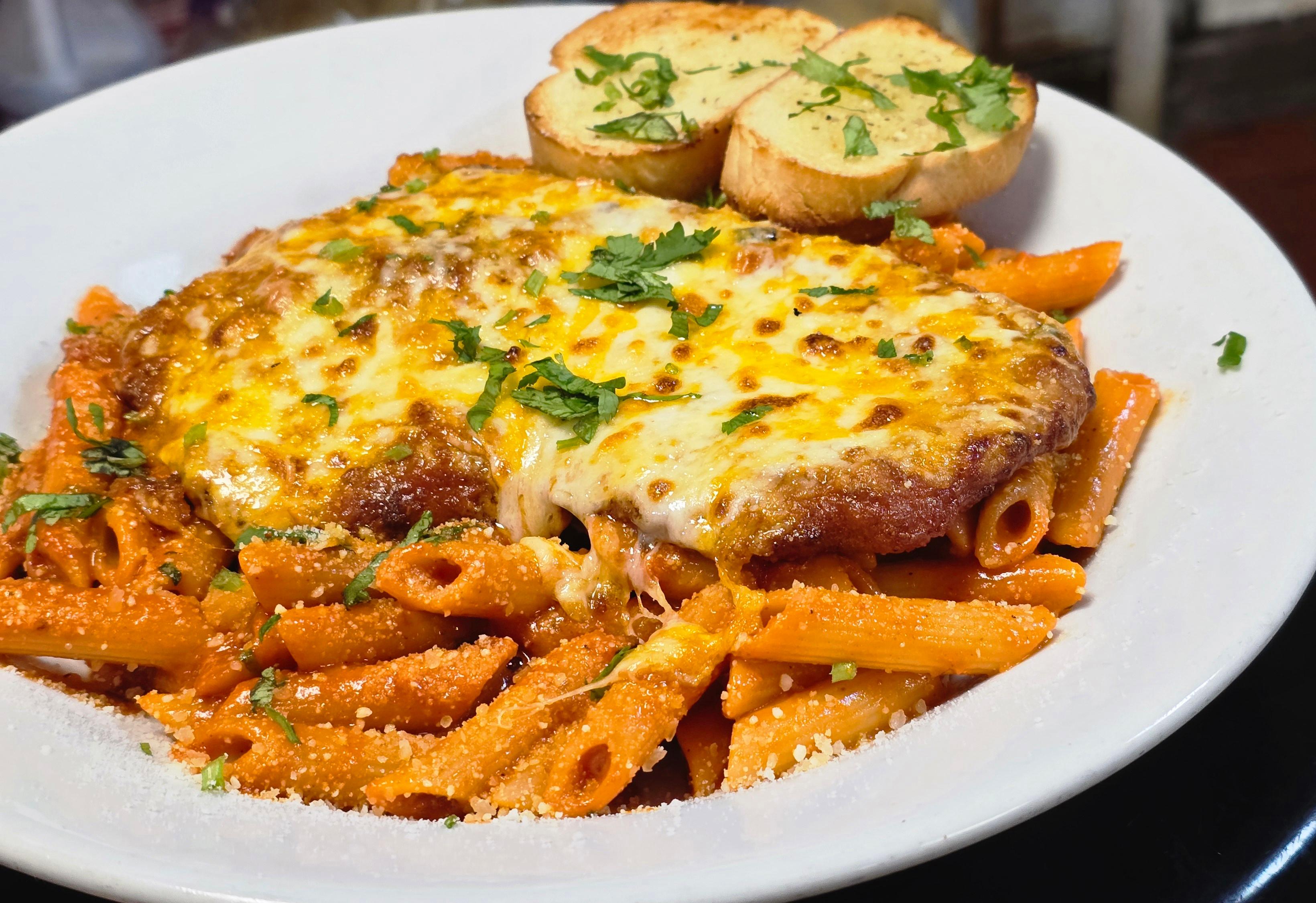 Butter Chicken Parm Pasta.
