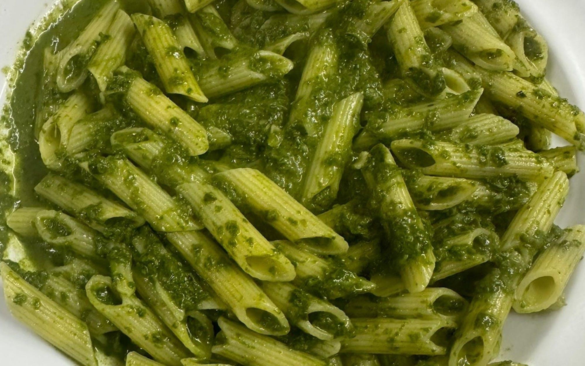 Pasta al pesto Gluten Free.