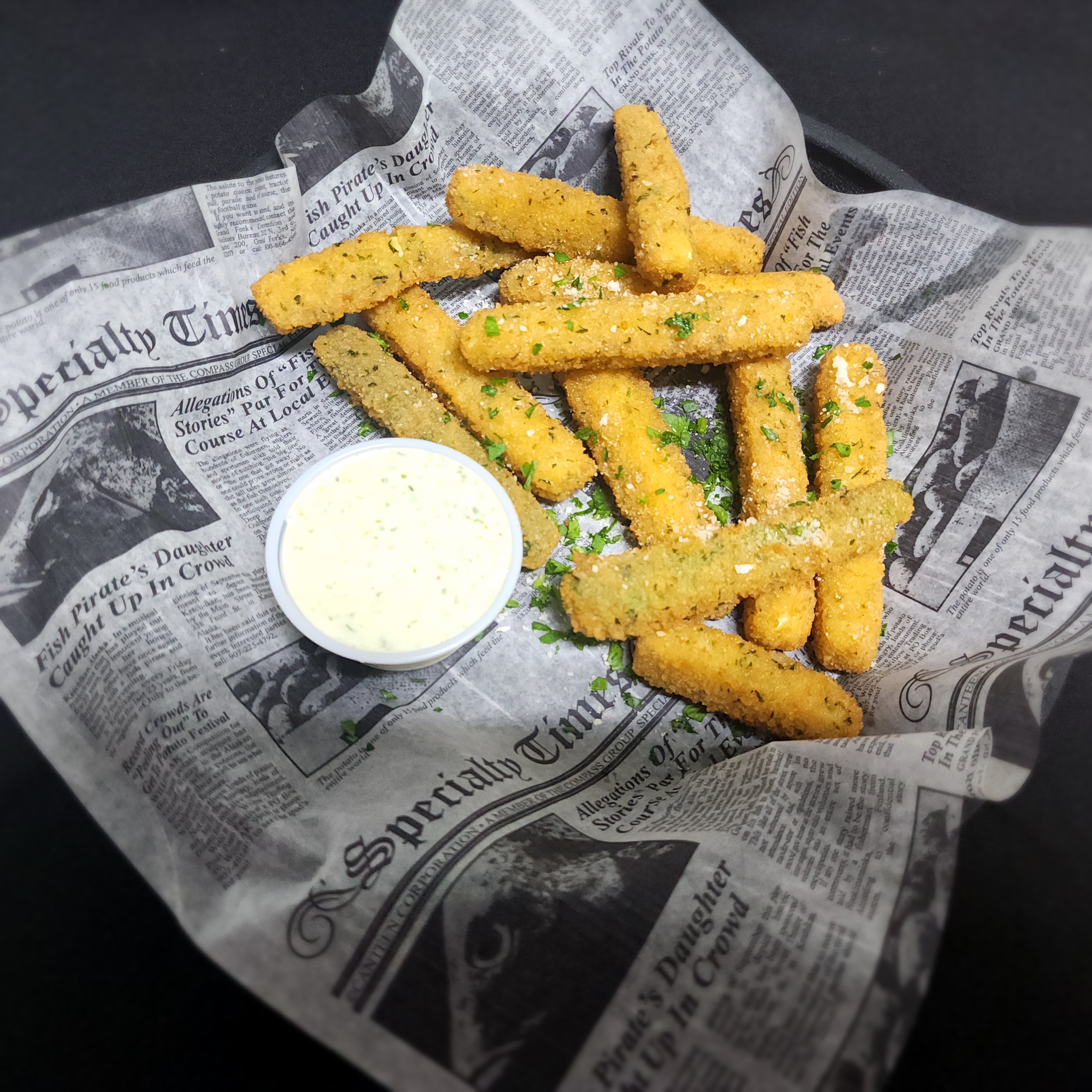 Breaded Zucchini.