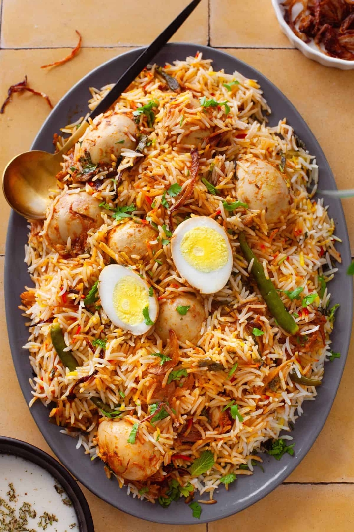 Dakshin Special Egg Biryani.