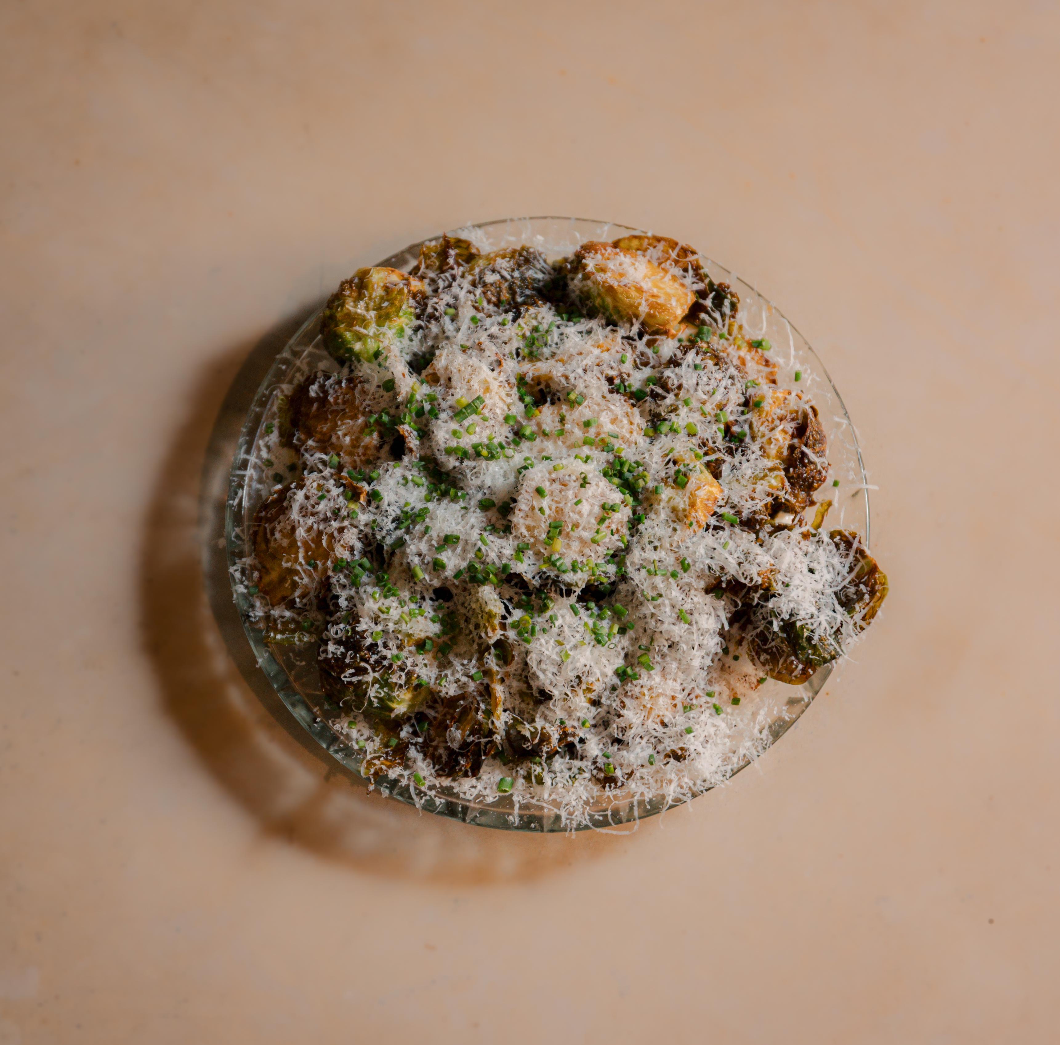 Brussels Sprouts with Bacon Ranch.