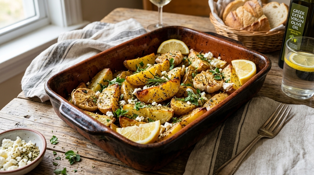GREEK OVEN POTATOES.