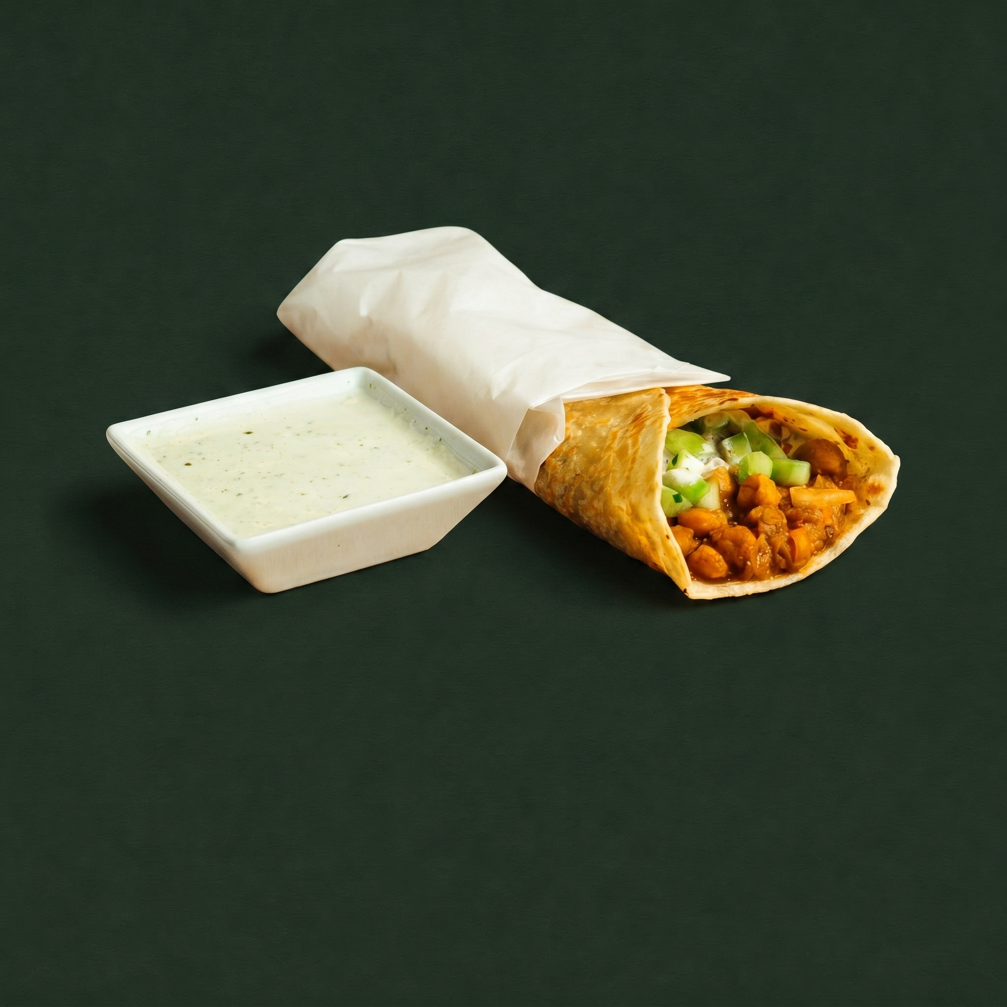 Chickpea Masala Kati Roll.