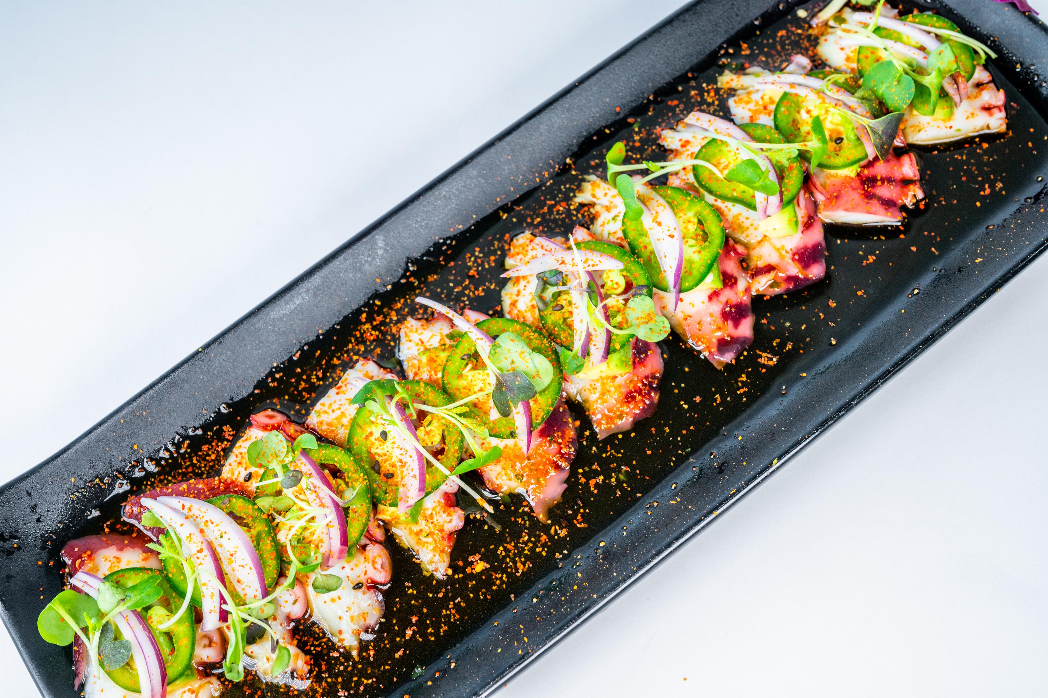 Octopus Carpaccio (10pc).
