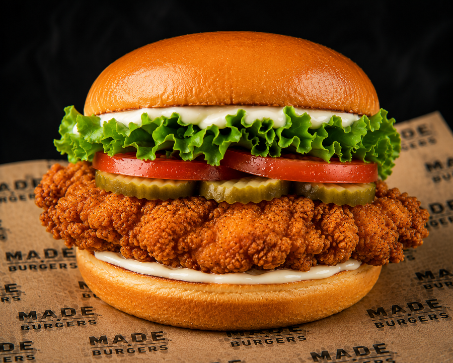 FRIED CHICKEN SANDWICH.