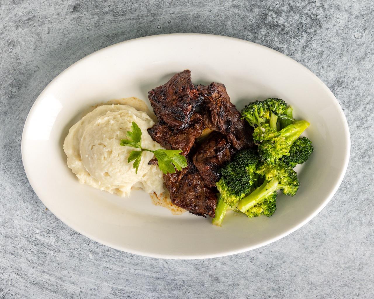 Guinness-Marinated Steak Tips.