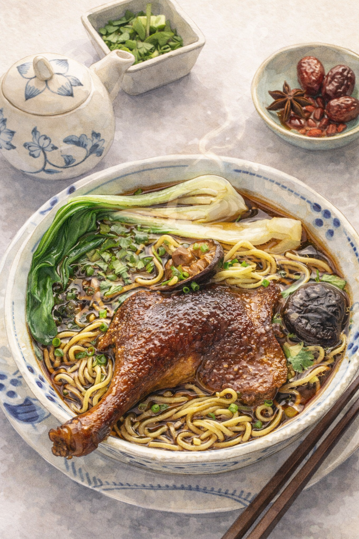 Sen Herbal Duck Noodle Soup.