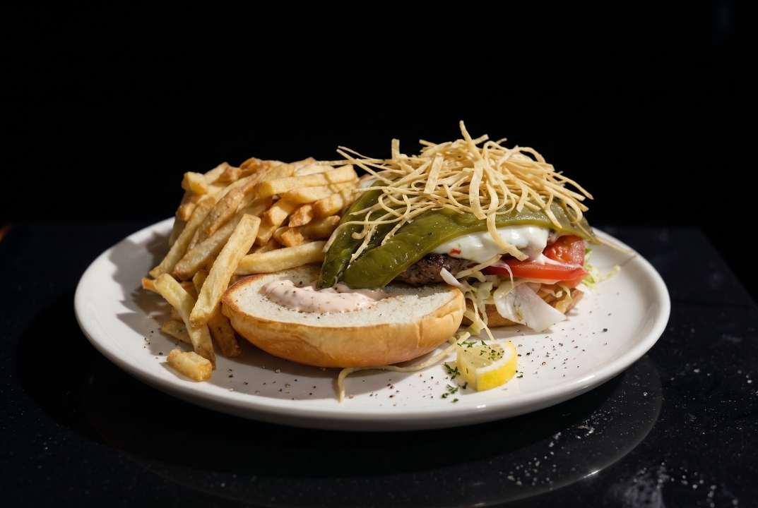Green Chili Cheese Burger.