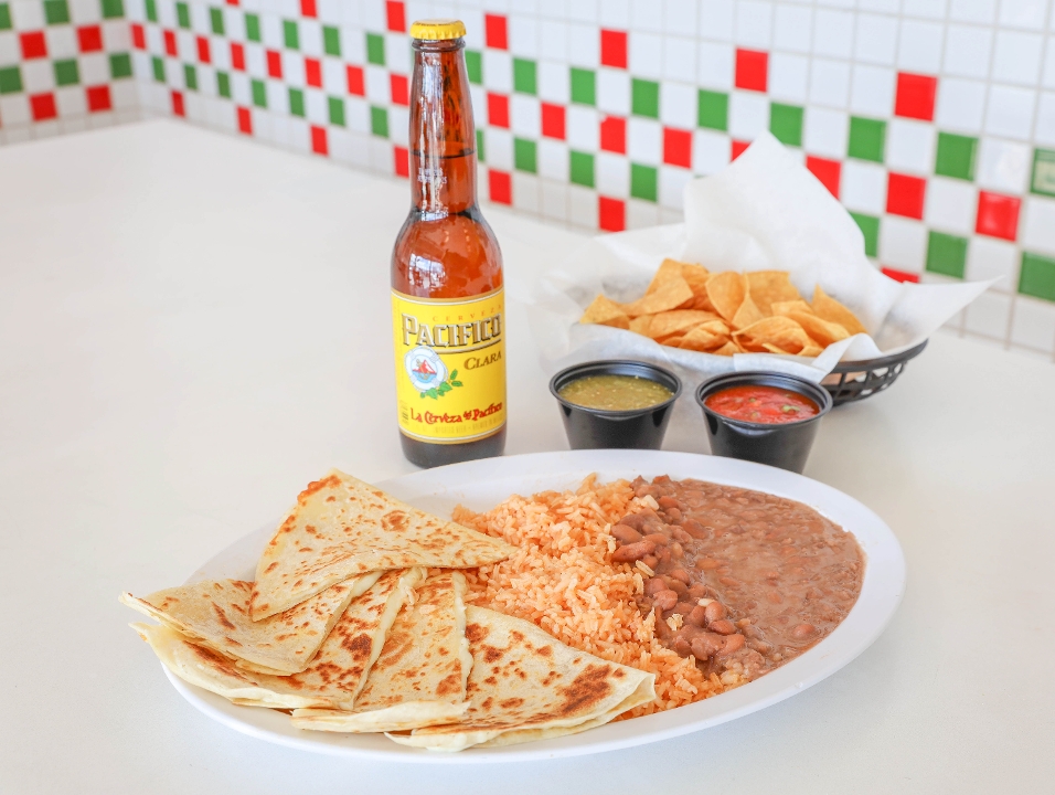 Plate Cheese Quesadilla.