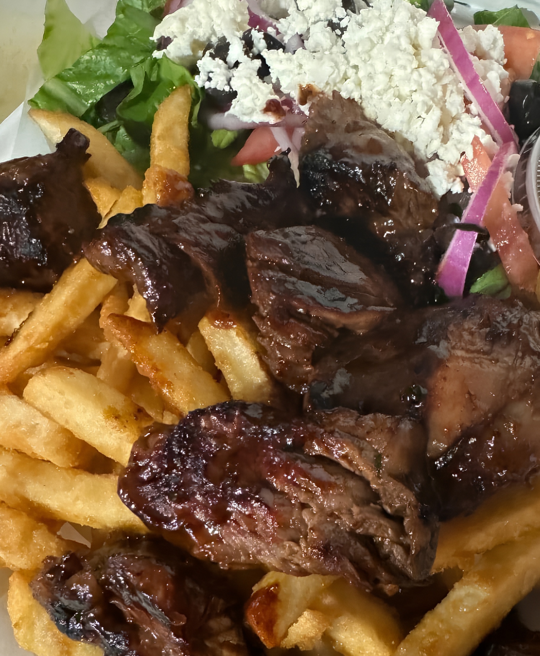 Steak Tips Dinner.