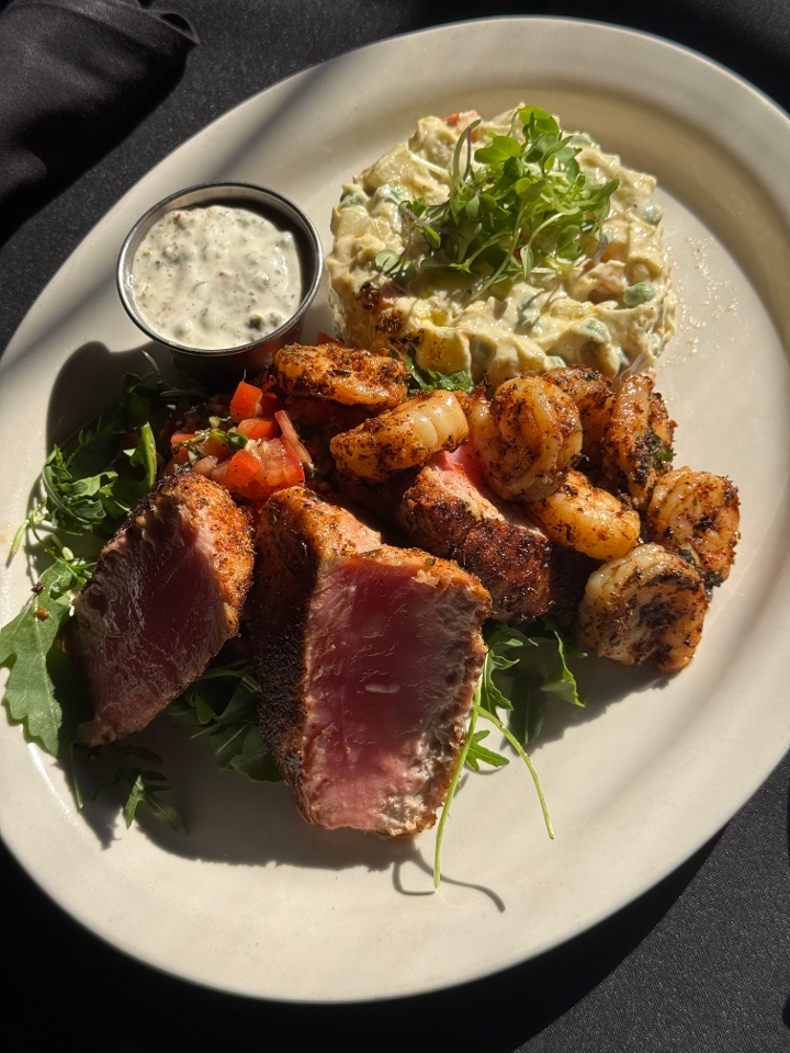 Blackened Tuna & Shrimp.