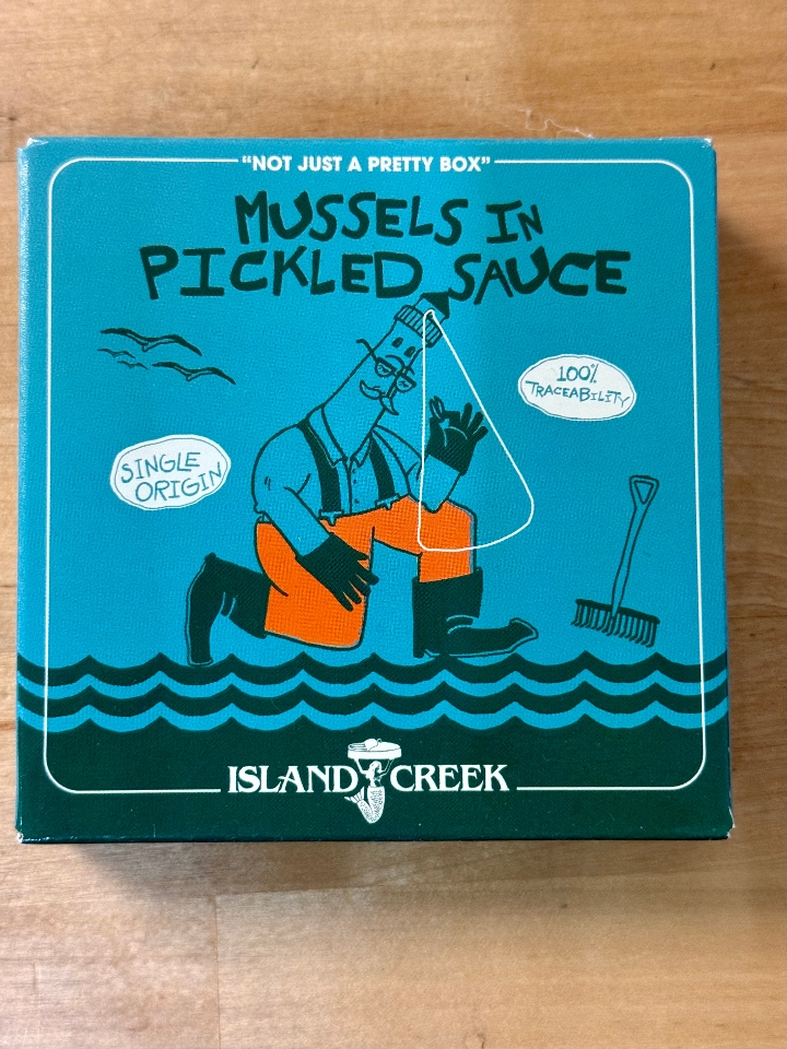 Island Creek Mussels in Pickled Sauce.