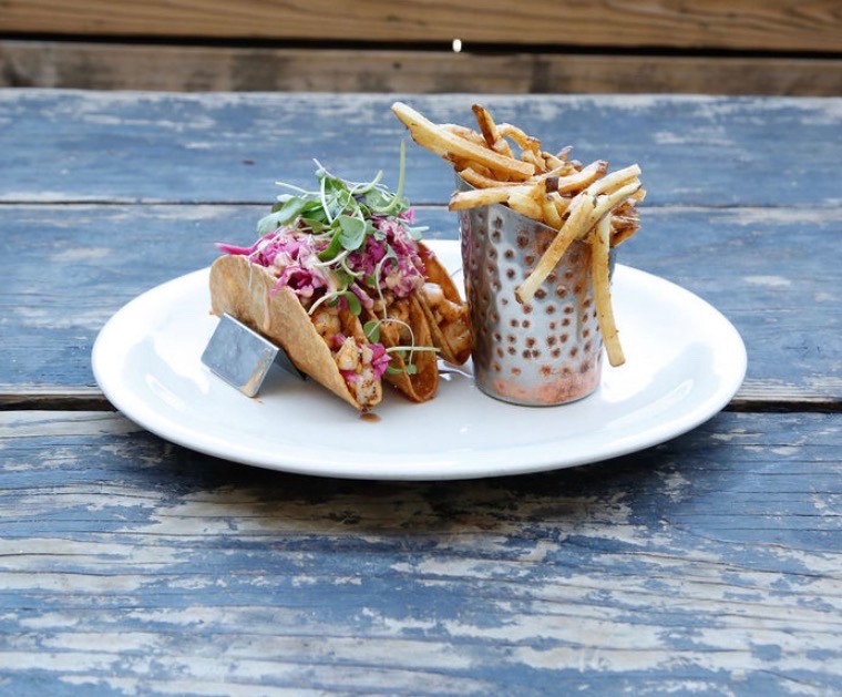 Jumbo Prawn Tacos.